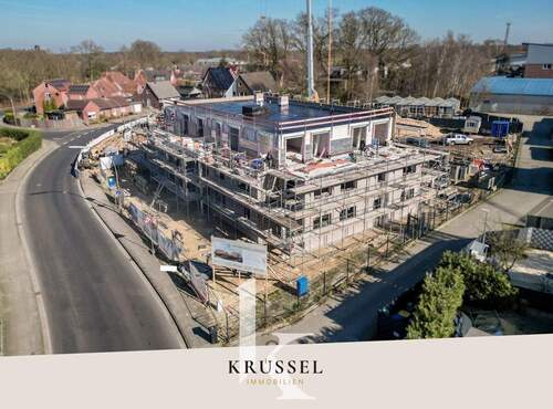 Der Baufortschritt - Die massive Bauweise und das durchdachte Wohnkonzept sind bereits erkennbar - 3 Zimmer Etagenwohnung zum Kaufen in Lingen