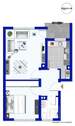 Grundriss 2- Zimmer-Wohnung - 