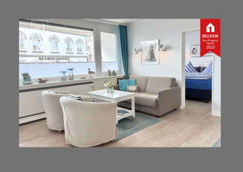 . - Direkt am Strand: 2 Zimmer Luxuswohnung mit Meerblick, Stellplatz