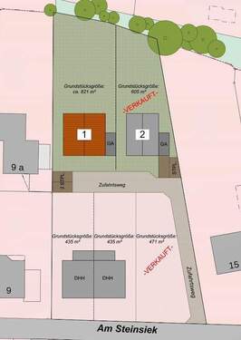 Lageplan Steinsiek - Grundstück zum Kaufen in Leopoldshöhe