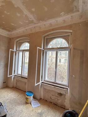 aktueller Baufortschritt - Terrassenwohnung mit 80,00 m² in Chemnitz zur Miete