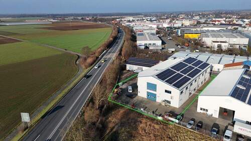 Luftbild - Halle zur Miete in Groß-Umstadt