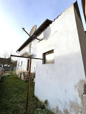 Haus Ansicht von Westen, Hintereingang - 