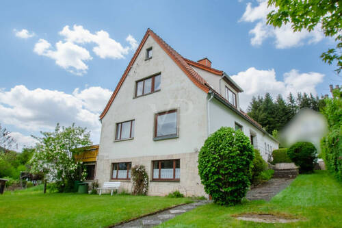 Ansicht Haus Front - 7 Zimmer Einfamilienhaus zum Kaufen in Steinbach-Hallenberg