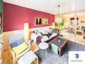 Wohnzimmer mit Blick zum Esszimmer OG - 4 Zimmer Etagenwohnung in Bad Kreuznach