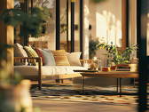 Teilüberdachte Terrasse-ideal geschützt - 