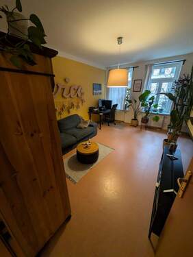 Wohnzimmer - Etagenwohnung mit 60,90 m² in Leipzig zur Miete