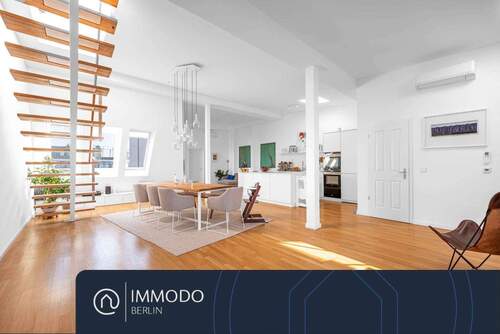 Wohnzimmer - ?? Endlich Zuhause mit Panorama Dachterrasse - hochwertige 3 Zimmer DG Wohnung mit Aufzug