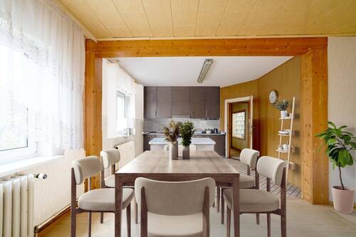 Visualisierung Küche und Essbereich - 9 Zimmer Einfamilienhaus in Fredersdorf-Vogelsdorf