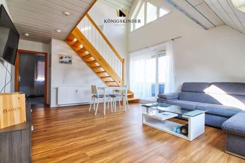 Wohnzimmer- Maisonnette Wohnung - 