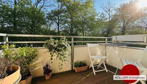 Balkon mit Blick zum Stadtpark! - Direkt am Stadtpark! Tolle 1-Zi. Wohnung mit Einbauküche und Balkon.