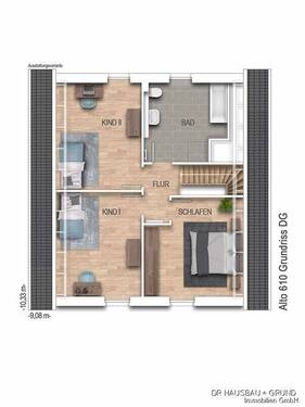 AL610_Prospekt_DG - Einfamilienhaus mit 127,00 m² in Bunsoh zum Kaufen