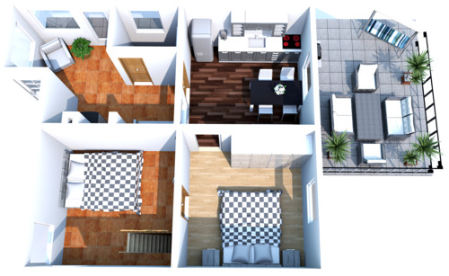 Grundriss OG-1.png - Ferienhaus an der Talsperre Kriebstein mit PKW-Stellplatz, Terrasse, Kaminen, Bootsanlegestelle und Ruderboot