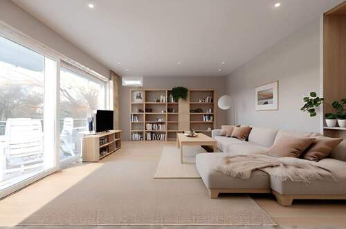 Einrichtungsvorschlag Wohnzimmer KI generiert - 