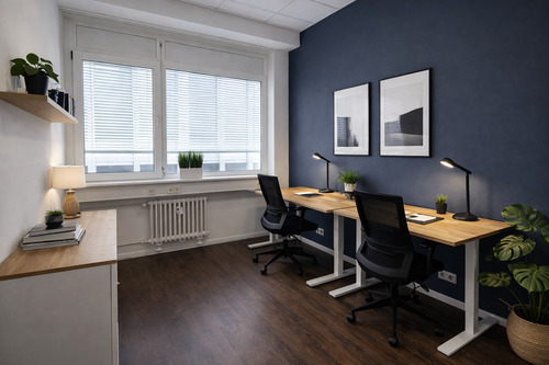 Privatbüro mit 2 Arbeitsplätzen - Ostend Bürofläche: 247 Zugang, Highspeed Internet, Postservice