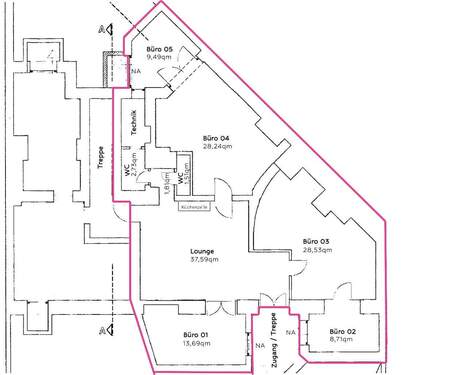 Plan Bürofläche - 