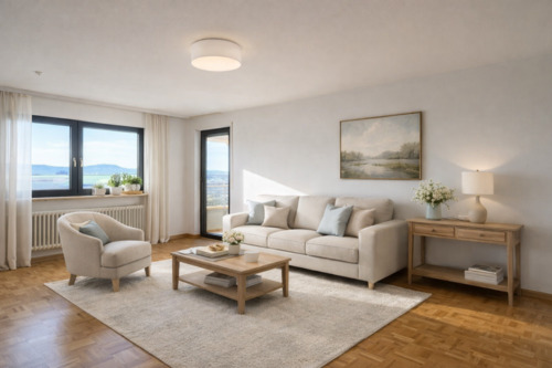 Wohnzimmereinrichtung KI - Etagenwohnung mit 84,90 m&sup2; in Ditzingen zum Kaufen