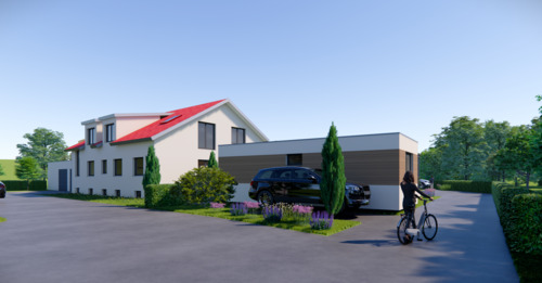 Seitenperspektive - 4 Zimmer Terrassenwohnung in Ernsgaden