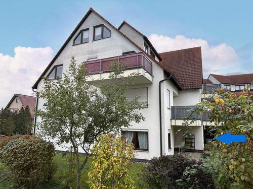 Hausansicht/Terrasse - 2 Zimmer Etagenwohnung in Filderstadt