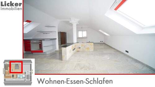 Wohnen-Essen-Schlafen - 1 Zimmer Etagenwohnung in Waiblingen