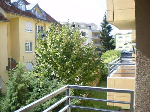 Blick von Balkon (Süden) - 3 Zimmer Etagenwohnung in Bad Kissingen