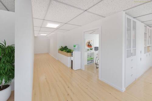 Flur und Besprechungsraum - animiert - 3 Zimmer Büro in Mengen