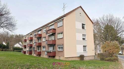 Ansicht Balkonseite - Modernisierte Erdgeschoss-Eigentumswohnung mit Balkon, Einbauküche und Garage in Salzgitter-Thiede