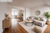 Wohn & Essbereich - Wohnen mit Komfort: Sanierte DG-Wohnung mit Küche und Loggia im 3-Parteienhaus!