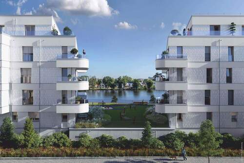 Außenvisualisierung_2 - Barrierefreie 3 Zimmer-Wohnung mit ca. 87m² samt Badewanne, Dusche , Gäste-WC und Balkon