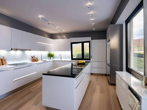 Küchenbereich EG Visualisiert - Mehrfamilienhaus, Wohnhaus mit 215,00 m² in Roßtal zum Kaufen