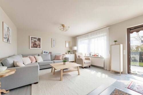 WOHNZIMMER - (visualisiert) - IHR FAMILIENPARADIES MIT GARTEN - Gepflegte Doppelhaushälfte in begehrter Lage Rödermarks!