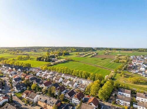 LUFTANSICHT - Doppelhaushälfte mit 147,00 m&sup2; in Rödermark zum Kaufen