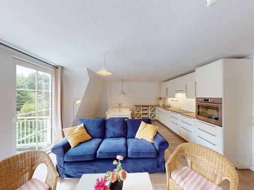 Wohn- und Essbereich mit Austritt zum Süd-Balkon - Etagenwohnung mit 65,00 m² in Ostseeheilbad Graal-Müritz zum Kaufen