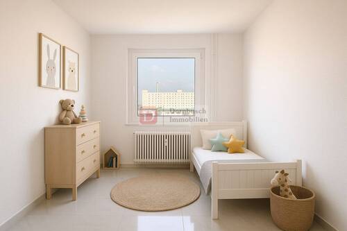 Kinderzimmer - virtual staging - Top!! Attraktive 4-Zimmer-Wohnung mit Einbauküche und Stellplatz