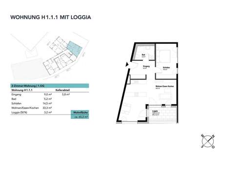 Wohnung H1.1.1 mit Loggia - 
