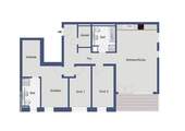 Grundriss - 4 Zimmer Etagenwohnung in Mannheim