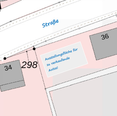 opt. Ausstellungsfläche für zu verkaufende Autos - 