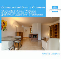 Charmante 2-Zimmer-Wohnung in Sackgasse mit Kamin, gr. Süd-Loggia und TG-Stellplatz! - Hamburg Othmarschen
