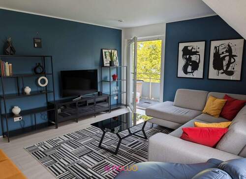 Wohnzimmer - (Möblierungsvorschlag) - 2 Zimmer Etagenwohnung zum Kaufen in Bad Harzburg