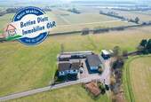 Luftansicht - DIETZ: Aussiedlerhof für Pferde und Tierhaltung geeignet! Wohnhaus mit Nebengebäuden in Babenhausen!