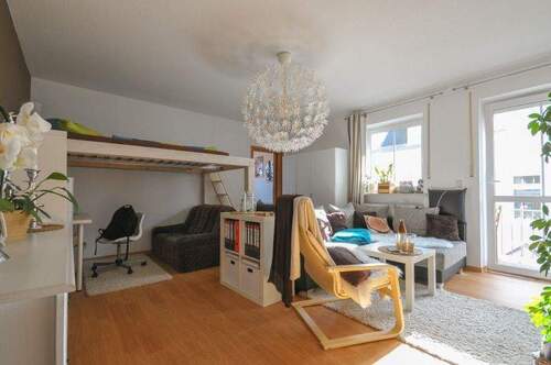 möbliertes Beispielbild aus identischer Wohnung darüber - 