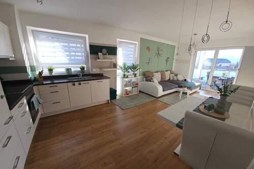 Wohnbereich - 2 Zimmer Etagenwohnung zum Kaufen in Epfendorf