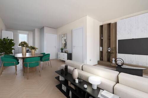 Visualisierung Wohnzimmer - Reihenendhaus mit 113,30 m² in Werneuchen zum Kaufen