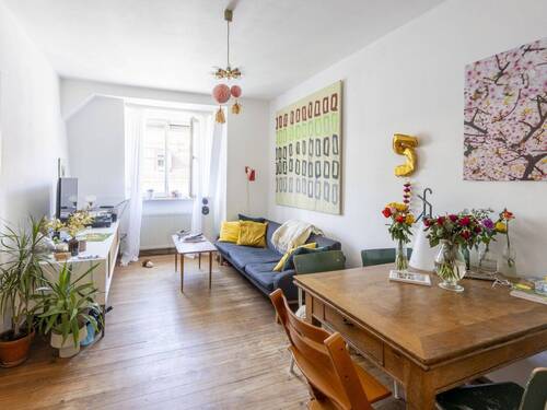 Wohnzimmer - Etagenwohnung mit 95,00 m² in München zum Kaufen