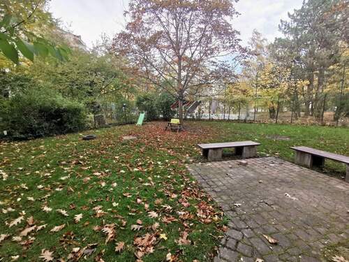 Großer grüner Hinterhof - 