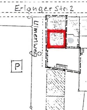 Wohnung ist im Rückwärtigenteil (Ulmenstr.) - 