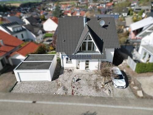 Luftansicht neu - 5 Zimmer Mehrfamilienhaus, Wohnhaus zum Kaufen in Dielheim-Horrenberg
