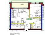 Grundriss WH-B-4 - ca 55 m² (o.Gew.) - 