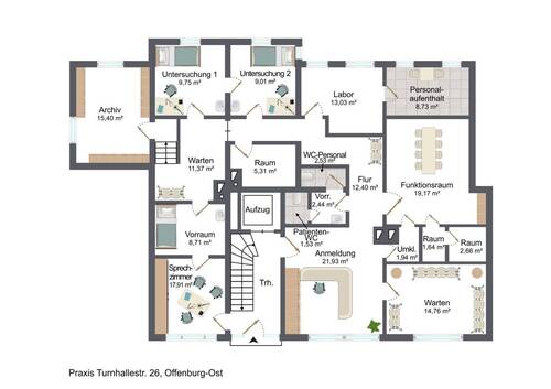 GR_Praxis_Kidess_Kidess_1900_2300_jpg.jpg - Barrierearme Arztpraxis in attraktiver Oststadt-Lage von Offenburg