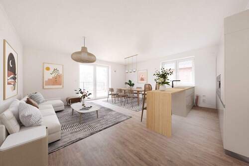 Wohnzimmer (Beispiel) - Etagenwohnung mit 67,70 m² in Rhauderfehn zum Kaufen